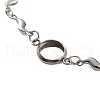 201 Stainless Steel Link Bracelet Settings Fit for Cabochons MAK-K023-01C-P-2