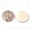 Printed Wooden Pendants WOOD-S045-032H-2