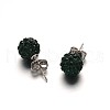 Polymer Clay Rhinestone Ball Stud Earrings EJEW-F0083-01C-1