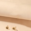 Flat Round 304 Stainless Steel Stud Earrings FS-WGD711C-04-1