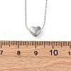 304 Stainless Steel Heart Pendant Necklaces NJEW-R026-22P-5