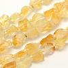 Rough Raw Natural Citrine Beads Strands G-K202-21-1