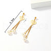 Retro Heart Tassel Stainless Steel Stud Earrings LE0057-3