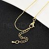Brass Ball Chains Necklace for Women NJEW-P265-13G-3