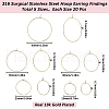 SUNNYCLUE 100Pcs 5 Size 316 Surgical Stainless Steel Wine Glass Charms Rings STAS-SC0007-24-2