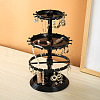 3-Tier Rotatable Round Acrylic Jewelry Display Tower with Tray PAAG-PW0011-04C-1