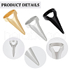  15Pcs 3 Colors Iron Finger Nail Tip Claw Rings MRMJ-NB0001-24-5
