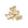 Brass Micro Pave Cubic Zirconia Pendants KK-S531-08G-A-2