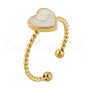 304 Stainless Steel Enamel Cuff Rings for Women RJEW-G338-04G-01-4