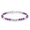 Adjustable 304 Stainless Steel Gemstone Beaded Bracelets FS-WG23DE2-01-1