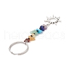 Natural Gemstone Chips Keychains KEYC-JKC00474-06-3