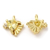 Brass Micro Pave Yellow Cubic Zirconia Pendants KK-M246-22G-1