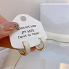 Brass Enamel Hoop Earrings EJEW-P308-04G-1
