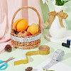 FINGERINSPIRE 2 Bundles 2 Colors Vintage Polyester Jacquard Rhombus Ribbon OCOR-FG0002-10-4