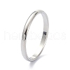 Non-Tarnish 2mm Polished Plain Dome Finger Ring for Girl Women RJEW-C012-05B-P-3