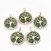 Synthetic Malachite Pendants G-S292-10A-G-1