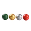 160Pcs 4 Colors Christmas Painted Natural Wood Round Beads WOOD-LS0001-01N-2