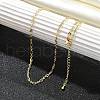 Rack Plating Brass Dapped Chain Necklaces for Women NJEW-H049-04G-1