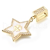 Brass Micro Pave Cubic Zirconia Pendants KK-S049-04G-B-2