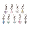 Angel Synthetic Moonstone Pendant Decorations HJEW-JM03146-2