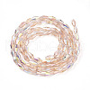 Transparent Electroplate Glass Beads Strands GLAA-K064-05A-01E-2