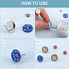 SOFPLATE 100Pcs Flat Round Stainless Steel Stud Earring Settings STAS-SP0001-61A-P-6