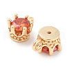 Brass Micro Pave Cubic Zirconia Charms KK-C051-39G-07-2