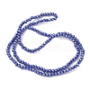 Electroplate Transparent Glass Beads Strands GLAA-XCP0001-61-3mm-2