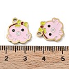 Ion Plating(IP) 304 Stainless Steel Enamel Pendants STAS-P339-19G-01-3