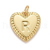 Rack Plating Real 18K Gold Plated Brass Pendants KK-E260-01G-R-1