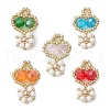 Seed Beads Beaded Charms PALLOY-MZ00312-1