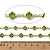 Brass Glass Rhombus Link Chains CHC-R001-05G-03-3