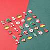 48Pcs 12 Styles Christmas Theme Opaque Resin Pendants RESI-FS0001-73-9