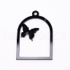 Acrylic Open Back Bezel Pendants SACR-WH0002-11-2