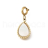 Teardrop 304 Stainless Steel Pendant Decorations STAS-H202-22G-1