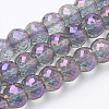 Electroplated Glass Beads Strands EGLA-Q092-8mm-A08-1