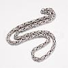 Non-Tarnish 201 Stainless Steel Byzantine Chain Necklaces NJEW-K062-01P-6mm-1