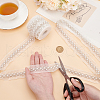 BENECREAT Grenadine Mesh Lace Trim with Plastic Pearl OCOR-BC0007-32A-3