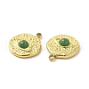 Natural African Jade Flat Round with Eye Charms STAS-J401-VC560-3