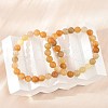 Natural Topaz Jade Beads Stretch Bracelets BJEW-F380-01-B07-1