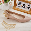 Gorgecraft 2Pcs Alloy & Glass Rhinestones Tassel Shoe Decoration Chain FIND-GF0005-26-4