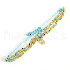 18K Gold Plated Brass Beaded Braided Bead Bracelets VH4974-4-1