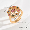 Elegant Adjustable Brass Micro Pave Cubic Zirconia Finger Rings for Women DH1507-1-1