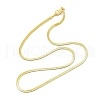 Brass Flat Snake Chain Necklaces NJEW-A042-02G-02-4