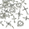 24Pcs 4 Styles Tibetan Style Alloy Pendants TIBE-FS0001-18-2
