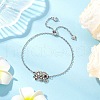 Elephant Link & Charm Bracelets BJEW-JB11702-01-1