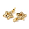 Brass Micro Pave Cubic Zirconia Pendants KK-E048-12G-3