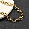 304 Stainless Steel Textured Cable Chain Necklaces NJEW-R023-10G-3