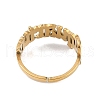 Ion Plating(IP) 304 Stainless Steel Constellation Open Cuff Ring for Women RJEW-C097-01G-01-3