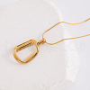 Vintage Stainless Steel Trapezoid Pendant Necklaces WL0350-4